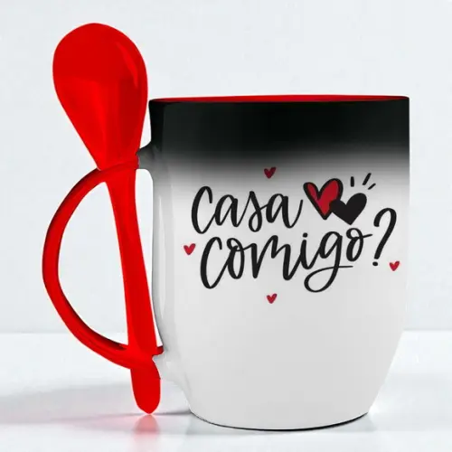Caneca Mágica c/ Colher Personalizada