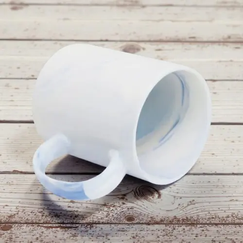 Caneca Marmorizada Azul Personalizada