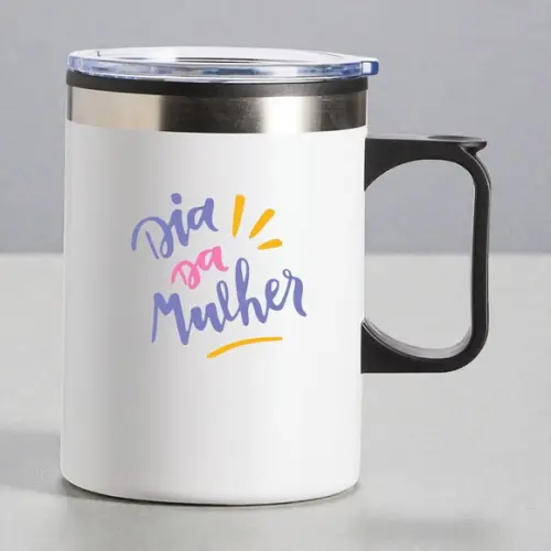 Caneca Plástica 375ml Dia das Mulheres