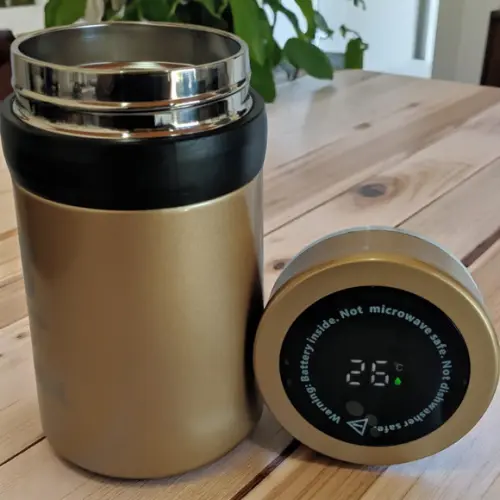 Caneca Térmica Inox 500ml com Display Led Personalizada