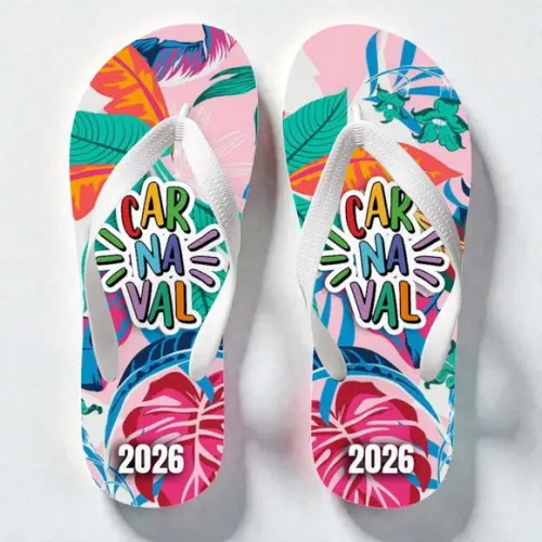 Chinelo Branco Personalizado