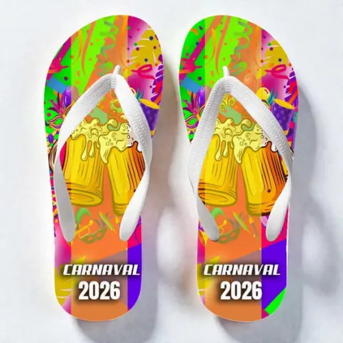 Chinelo Branco Personalizado