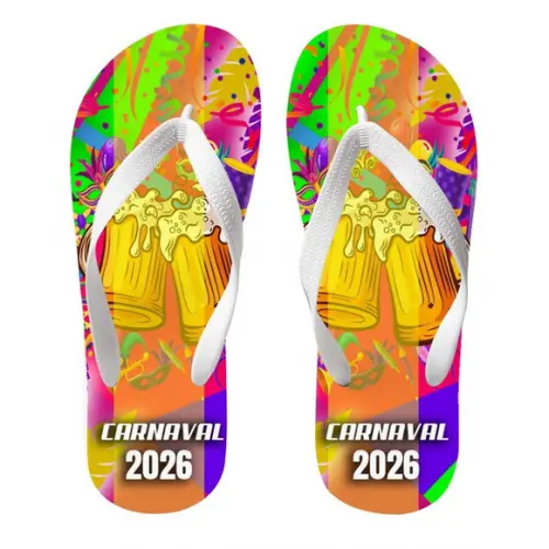 Chinelo Branco Personalizado