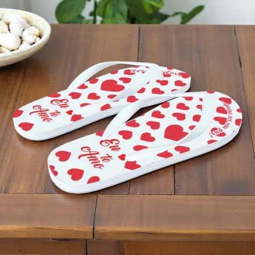 Chinelo de Tiras Namorados Personalizado