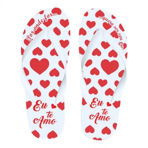 Chinelo de Tiras Namorados Personalizado