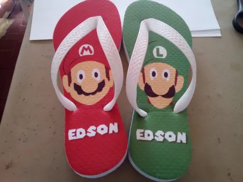 Chinelo Personalizado Mario Bros