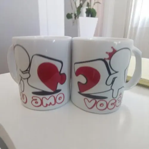 Kit 5 Canecas de Porcelana