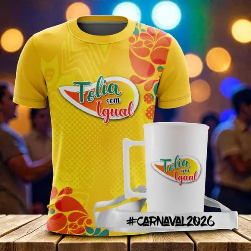 Kit Abadá e Caneca Carnaval Personalizado