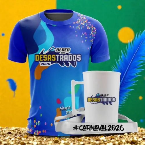 Kit Abadá e Caneca Carnaval Personalizado