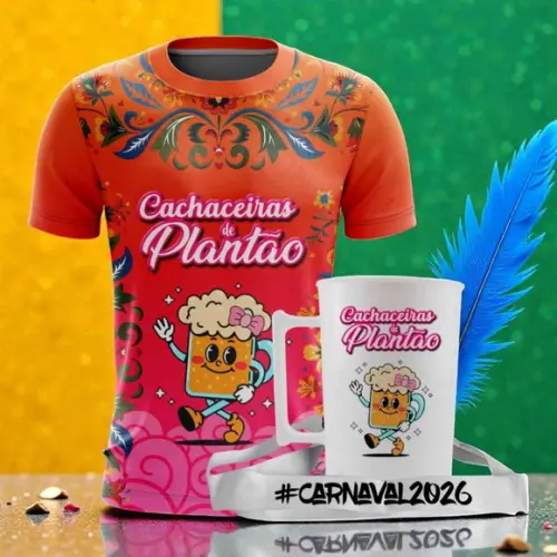 Kit Abadá e Caneca Carnaval Personalizado