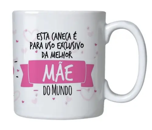 Kit Caneca de Polímero Dia das Mães