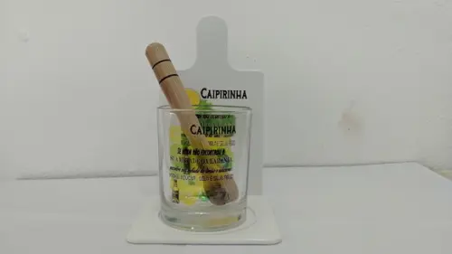 Kit Capirinha com Copo de Vidro Personalizado