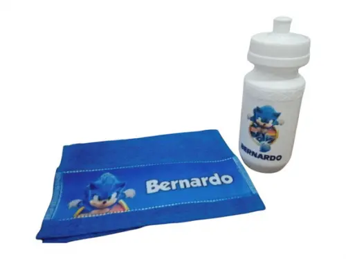 Kit Squeeze de Plástico+ Toalha Lavabinho Personalizada