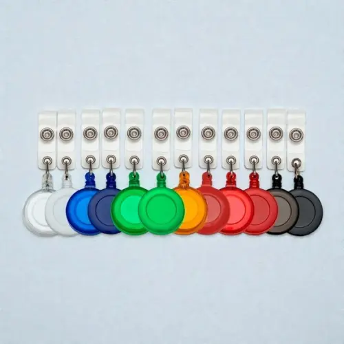 Porta Crachá Roller Clip Personalizado - Kit 50un