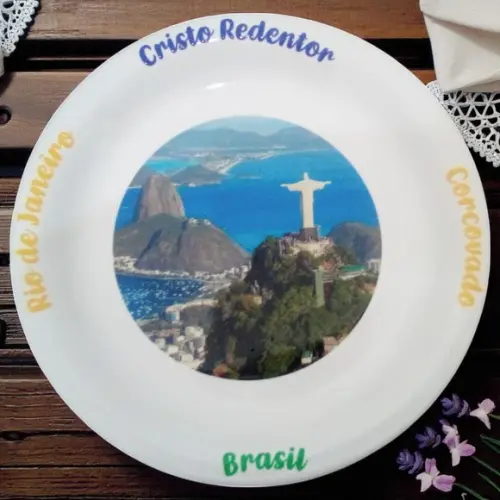 Prato Cristo Redentor Personalizado