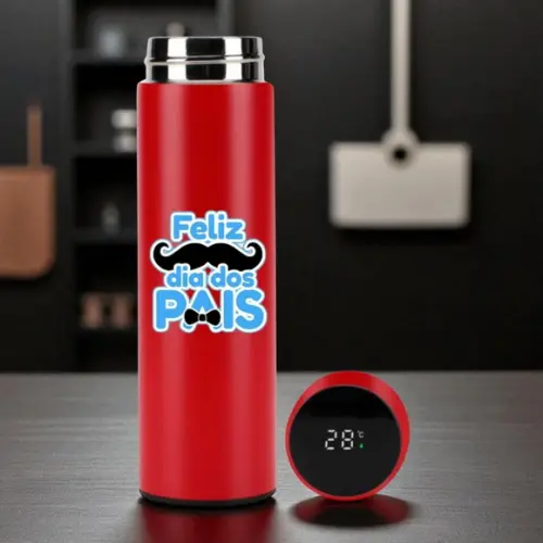 Presente Dia dos Pais Garrafa Térmica Personalizada