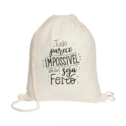 Sacochila Branca Personalizada