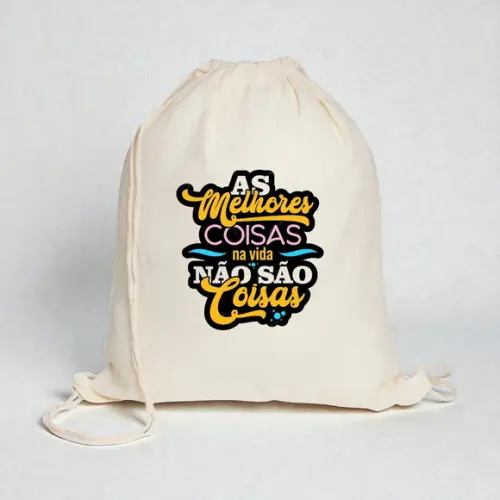 Sacochila Branca Personalizada