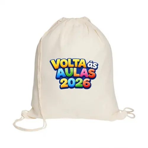 Sacochila Branca Personalizada