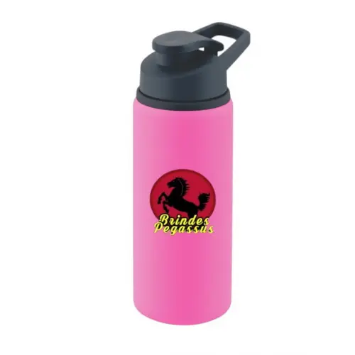 Squeeze de Alumínio Mágico Fosco Rosa Personalizado