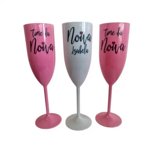 Taça Champanhe Acrílica Personalizada