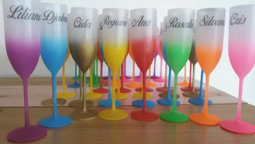 Taça Champanhe Degradê Personalizada