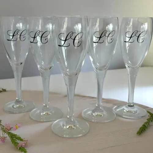 Taça de Champanhe de Vidro Personalizada