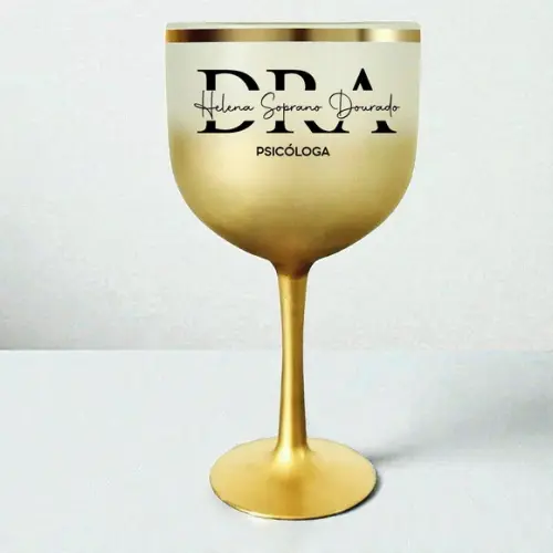 Taça de Gin Degradê Formatura - 580ml c/ Borda Metalizada