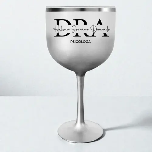 Taça de Gin Degradê Formatura - 580ml c/ Borda Metalizada