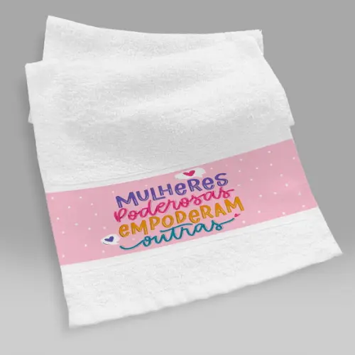 Toalha Lavabo Dia das Mulheres Personalizada
