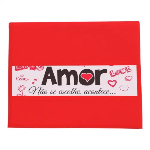 Toalha Vermelha Dia dos Namorados Personalizada
