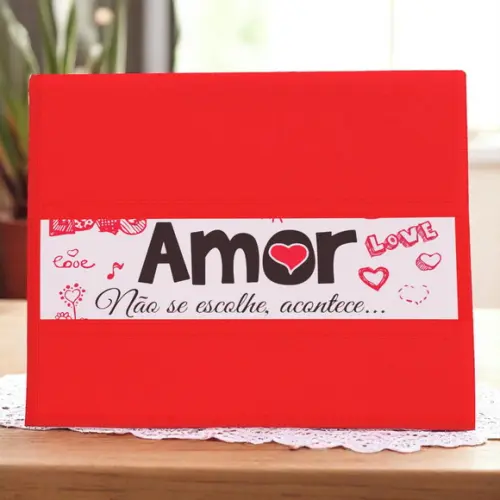 Toalha Vermelha Dia dos Namorados Personalizada