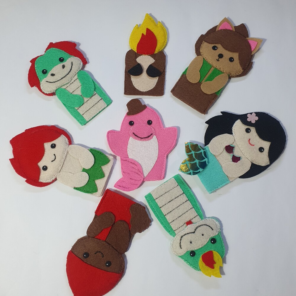 Kit Dedoches Personagens Folclore Brasileiro em feltro