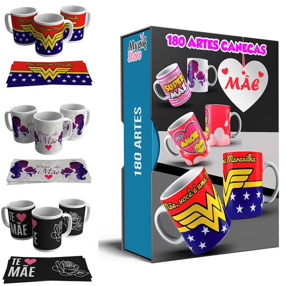 Kit Digital 180 Artes Dia Das Mães para Canecas