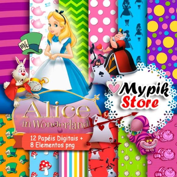 Kit Digital Alice - Coleção Scrap