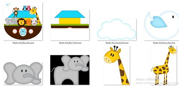 Kit Digital Arca de Noé Scrapbook - 03