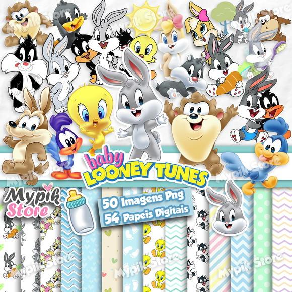 Kit Digital Baby Looney Tunes Imagens Png e Papeis Digitais