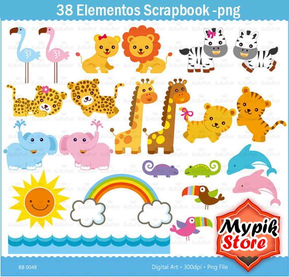 Kit Digital Arca de Noé Scrapbook - 01