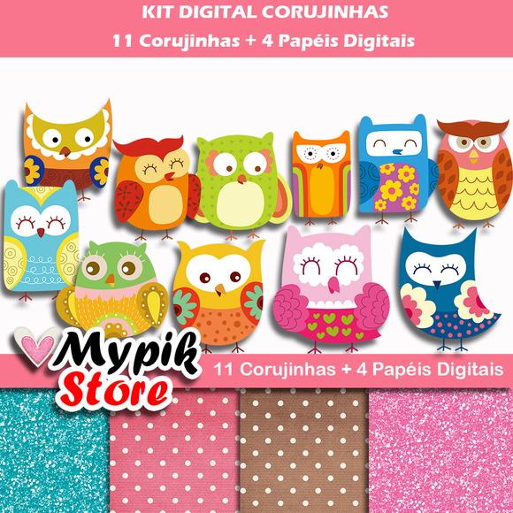 Kit Digital Corujinhas para imprimir 04