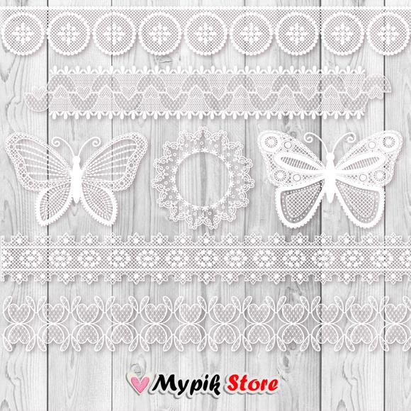Kit digital Decorativo Rendas - 01
