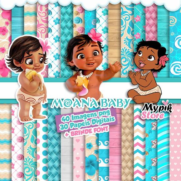 Kit Digital Moana Baby Scrapbook