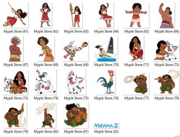 Kit Digital Moana 2 Imagens Png e Fundos