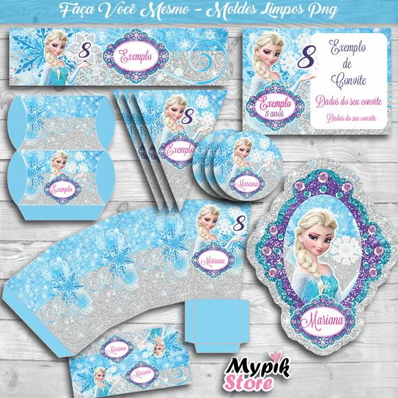 Kit Digital Moldes png Frozen - DY Faça Você mesmo