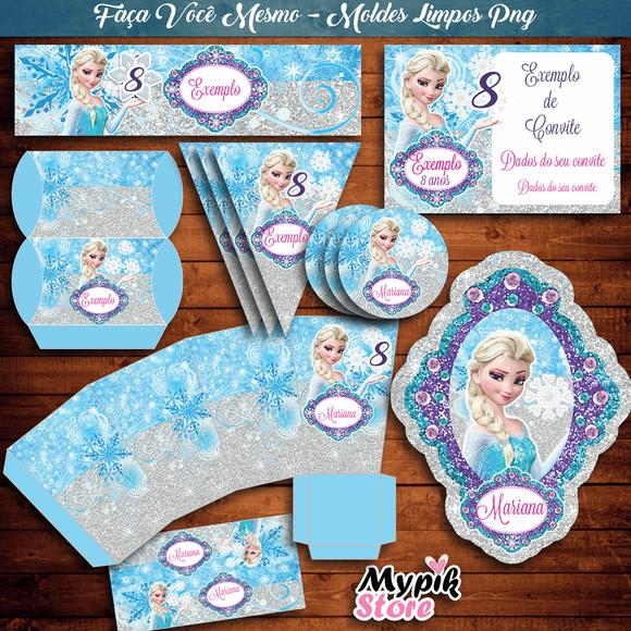 Kit Digital Moldes png Frozen - DY Faça Você mesmo