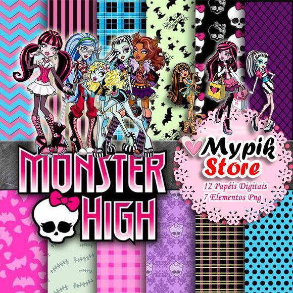 Kit Digital Monster High Coleção Scrap