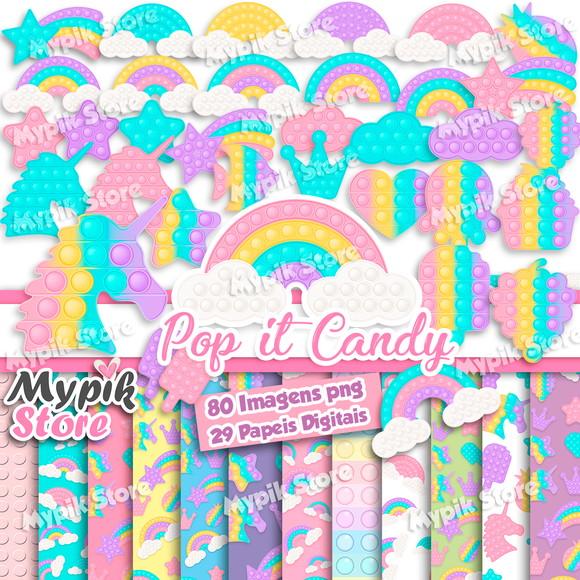 Kit Digital Pop it Candy Color