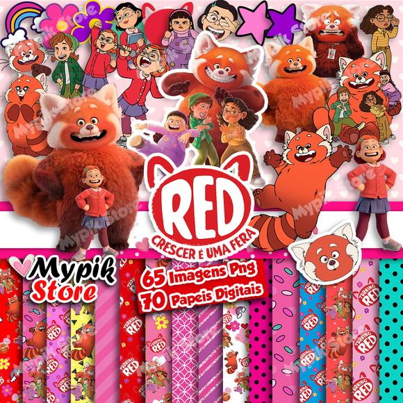 Kit Digital Red Crescer é uma Fera - Turning Red