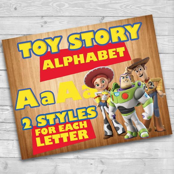 Kit Digital Toy Story PNG letras do alfabeto e números