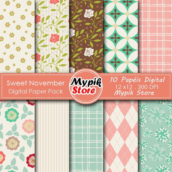 Kit Papel digital Floral - 32