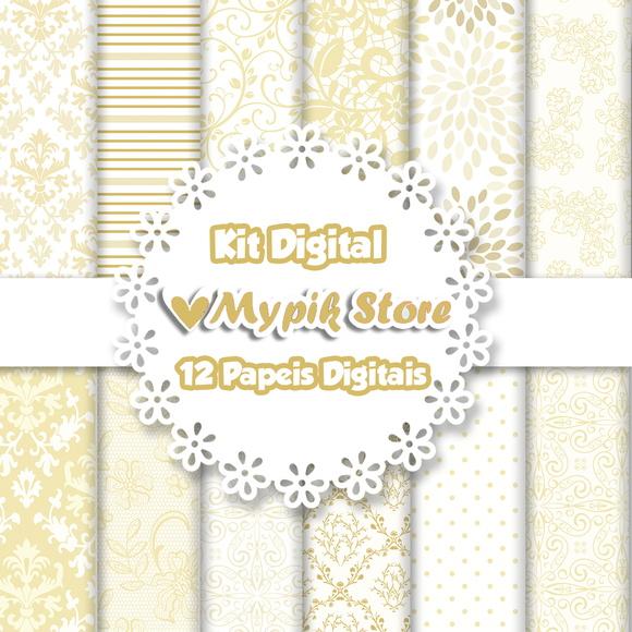 Kit Papel Digital Floral Casamento 19